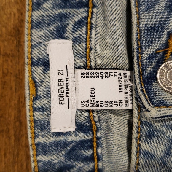 Forever 21 Premium Denim Mid Rise Wide Leg Jeans Size 28 - Picture 7 of 11